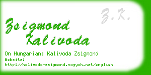 zsigmond kalivoda business card